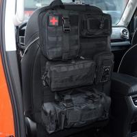 【YF】 Car Back Organizer Upgrade Panel with 5 Detachable Molle