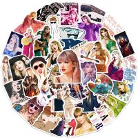 MILOQGU สติกเกอร์ดีคอลตกแต่ง Taylor Swift สติ๊กเกอร์กราฟฟิตีสติกเกอร์กราฟฟิตี้50ชิ้นอัลบัมงานฝีมือ DIY