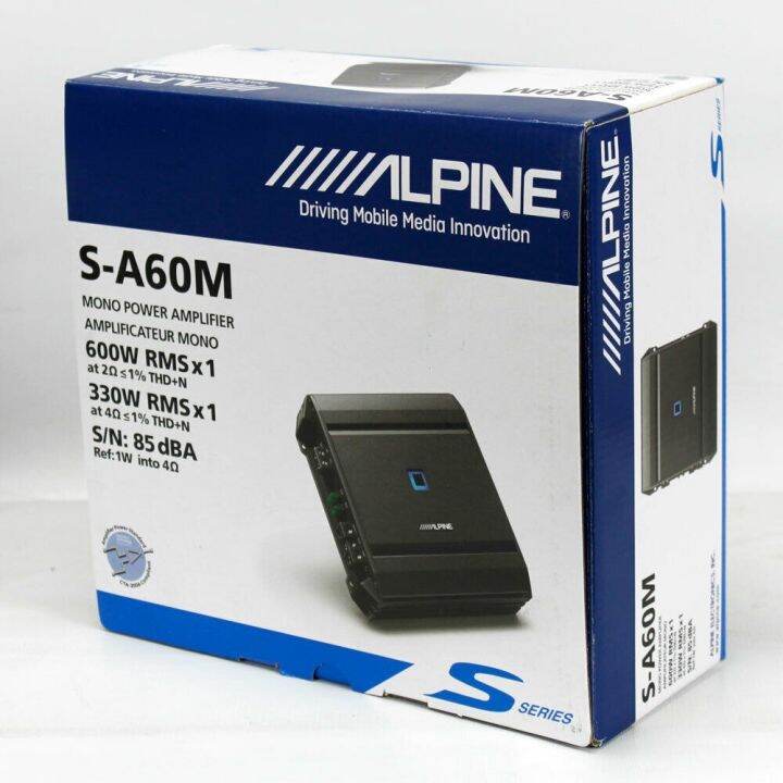 ALPINE SA60M CLASS 1CH MONOBLOCK HIGH POWER CAR AMPLIFIER 1100W MAX
