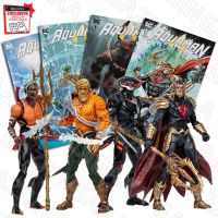 Page Phers Aquaman Ocean Master สีดำ Manta Aqualad Aquaman Comics 18ซม. ตุ๊กตาขยับแขนขาได้ของเล่น Mcfarlane คอลเลกชันโมเดลตุ๊กตาตุ๊กตาขยับแขนขาได้ S