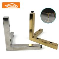 4Pcs Cabinet Feet Metal Furniture Legs Heihgt 15cm for Replacement Sofa Bed Foot Coffee Table Adjustable Legs Gold Silver Furniture Protectors Replace