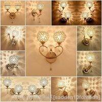 hyfvbujh❃ chrome /gold plated crystal wall bedroom sitting room corridors led light Wall Sconce