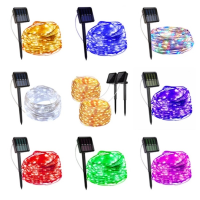 Solar String Lights Fairy Lights Waterproof Outdoor Garland Solar Lights Christmas Garden Decorations Multi-color Optional