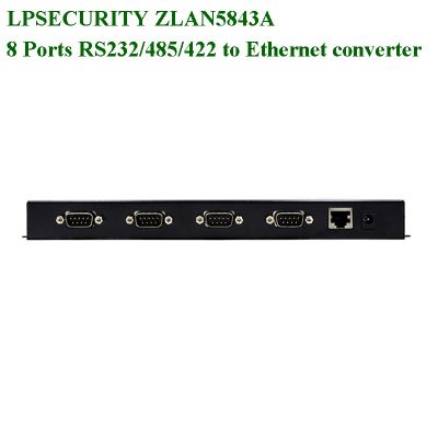 ZLAN5843A 8พอร์ต RS232 RS485ถึง Ethernet TCP/IP,สวิตช์เซิร์ฟเวอร์อุปกรณ์หลากหลายรุ่น Modbus Gateway