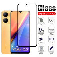 กระจกกันกระแทกสำหรับ Y56 Vivo VivoY56 5G 2023ปกป้องหน้าจอกระจกกระจกป้องกันนิรภัยคลุมทั้งหมดกระจกฟิล์มกันรอยด้านหน้า