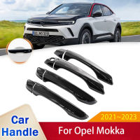 AFit สำหรับ Opel Mokka MK2 2021 2022 2023 Gloss สีดำประตู Handle สติกเกอร์ Trim รถป้องกันฟิล์มจัดแต่งทรงผมอุปกรณ์เสริม GadgetsM