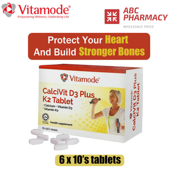 Vitamode CalciVit Calcium D3 Plus K2 60's ( Barcode Removed ) Lazada