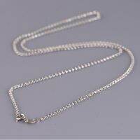 2mm Pure Silver Weave Necklaces for Women Thai Silver Retro Necklaces Female Thin Mens Necklaces Jewelry Gift