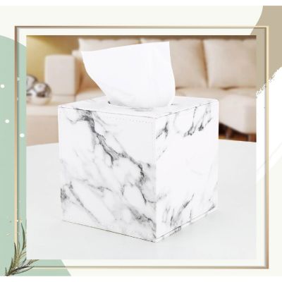 🧻Orzer🧻 กล่องทิชชู่ ลายหินอ่อน ของแต่งบ้าน Tissue Box Luxury Marble Collection