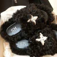 HOT★New Autumn Indoor Fashion Fluffy Slippers Women Home Slides Flat Shoes Ladies Flip Flops Luxury Designer Winter Shoes Y2k Girl