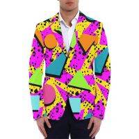 ZZOOI Mens Blazer Sublimation Printed Goth Graphic Costume Homme Spring Y2k Streetwear Men Sport Blazer Wholesale Clothing Supplier