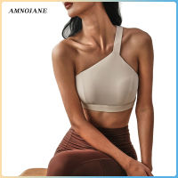 One Shoulder Sports Women y Underwear Halter Fitness Top Cut Out Beauty Back Yoga Gym Outfit Workout Sport Clothes