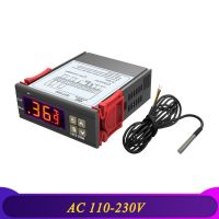 DC 12V 72V AC 110V-230V LED Digital Thermostat Suhu Controller Tampilan Tunggal Suhu controller DS18B20 Suhu