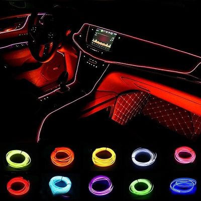 【CC】 1M/3M/5M Wire Strip Car Interior Lighting Strips Ambient Led Lamp