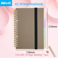 KW-triO A5 Loose-leaf Notebook Dot Grid Inner Page 60 Sheets Elastic Strap Divider Page Diary Planner Binder School Accessories