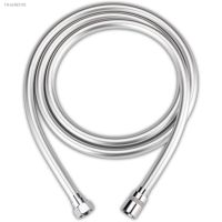 ✙✉ Silver 1.5/2m PVC Handheld Shower Hose GI/2 Universal Interface High Pressure Thickening Flexible Anti Winding