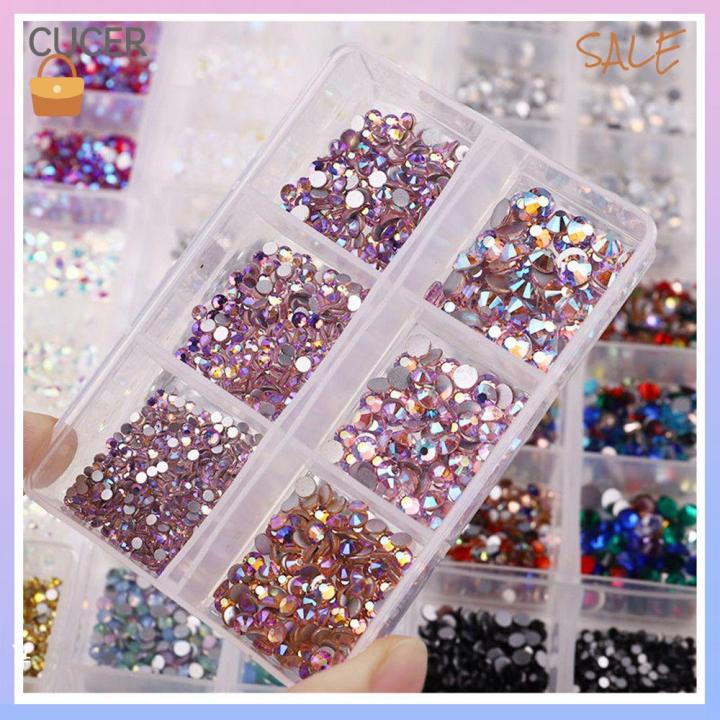 Crystal Nail Glitter Rhinestones Gems Tips Flatback Glass Decoration Stones  Gold