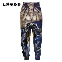 LIASOSO 3D Printed Anime Pants Saint Seiya Comic Character Play Fashion Sports Pants Sports Pants Mens and Womens Jogging Pants Street Clothing