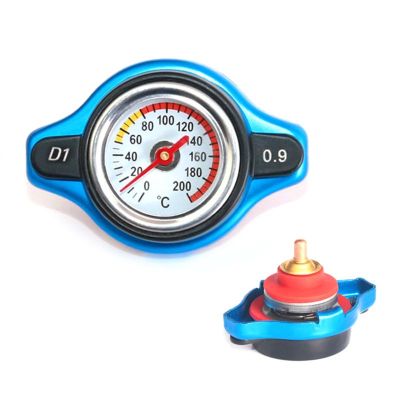 Car Motorcycle Styling Thermo Radiator Cap Tank Cover Water Temperature Gauge with Utility Safe 0.9 Bar 1.1 Bar1.3 Bar