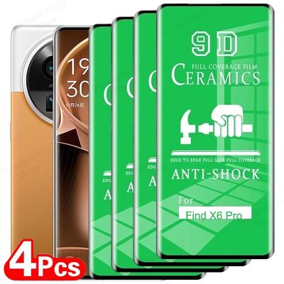 4PCS Ceramic Film Screen Protector For OPPO Find X6 X5 X3 Pro X3 Neo Anti-Shatter Film For Reno 9 Pro Plus 6 5 Pro 5G Not Glass