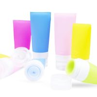 38ml/60ml/80ml Empty Silicone Travel Bottle Bath Lotion Shampoo Soap Cream Cosmetic Tube Container Portable Refillable Bottle Travel Size Bottles Cont