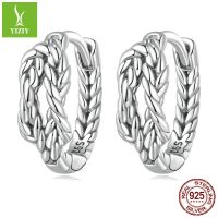 [COD] Ziyun new simple knot ear buckle female twist texture sense 925 silver earrings SCE1523