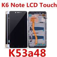 5.5นิ้วสำหรับ K53a48 Lenovo K6 Note ดิจิไทเซอร์จอแสดงผล Lcd แบบเต็มจอหน้าจอสัมผัสประกอบกับกรอบฟรี