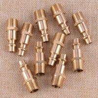 New 10PCS Solid Brass 1/4 quot; NPT Male Plug Air Hose Connector Quick Pneumatic Fitting Industrial Air operated Tool Compressor Set