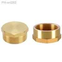 Brass Plug 1-1/4＂1-1/2＂2＂BSP Female Male Threaded Copper Pipe Hex Head Stopper End Cap Plug Plumbing Fitting Connector Adapter