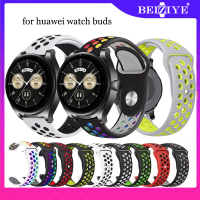 กีฬา สายนาฬิกาข้อมือซิลิโคน for huawei watch buds อุปกรณ์เสริมสมาร์ทวอทช์ for huawei watch buds Sport wrist belt สายนาฬิก