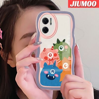 เคส JIUMOO สำหรับ Xiaomi MI Xiaomi MI Redmi 10 5G Note 11E 5G Redmi 11เคสการ์ตูนน้อยน่ารักดีไซน์ใหม่มอนสเตอร์แฟชั่นคลื่นขอบเคสโทรศัพท์แบบใสเคสซิลิโคนนิ่มป้องกันเลนส์กล้องเคสโปร่งใสกันกระแทก