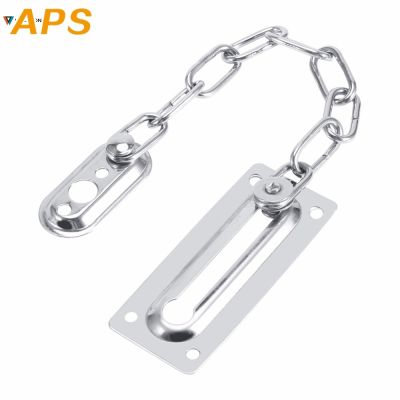 【LZ】℗☍☼  Sliding Door Lock Chrome Door Lock Chain Bolt Safety Chain Hotel Office Security Chain Gate Cabinet Latches Decorative Hardware