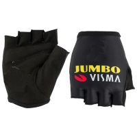 2020 JUMBO VISMA TEAM BLACK ONE PAIR CYCLING BIKE HALF FINGER GLOVES BICYCLE GEL GLOVE SIZE:M-XL