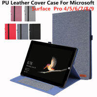 เคสตั้งได้สำหรับ Microsoft Surface Pro 9 Pro 8 12.3 13นิ้วเคสพื้นผิว Pro 7 6 5 4เส้นใยยีนส์เคสหนัง PU