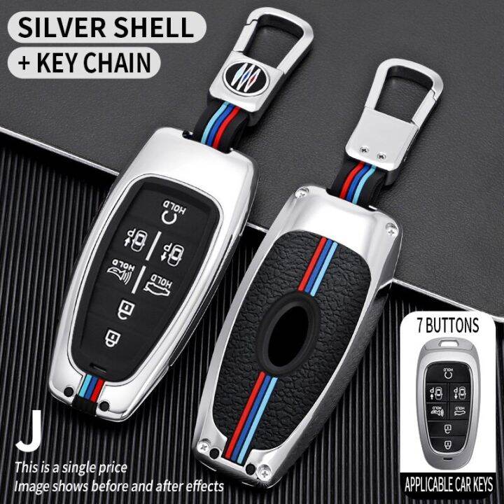 zinc-alloy-car-key-case-cover-for-hyundai-solaris-sonata-hybrid-nexo-nx4-grand-santa-fe-tucson-2020-2021-keychain-accessories