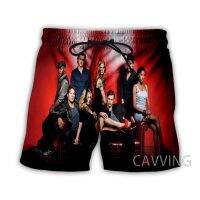 3D Printing TV True Blood Beach Shorts สตรีทแวร์กางเกงขาสั้นแห้งเร็วผู้หญิง / ผู้ชายกางเกงขาสั้นกีฬา H02 XS-5XL