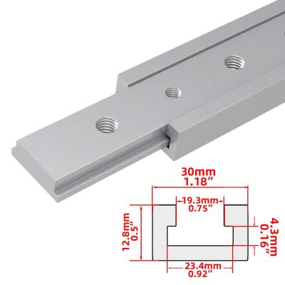 T-track Slider Bar Aluminium Alloy Miter Bar Slider Table Saw Gauge Rod T Slot Miter Track T Screw Fitting untuk Woodworking Router
