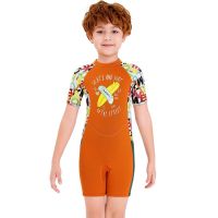 Limited Time Discounts Childrens Swimsuit 2.5Mm Neoprene Short Sleeves Childrens Wetsuit Sunscreen Swimming Boys Girls For Surfing Diving Snorkeling