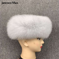 Winter Fashion Elastic Headband Fox Fur Headwear Racccoon Fur Womens Fluffy Real Fur Band S8300