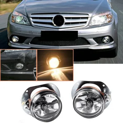 Front Bumper Fog Lights Driving Lamp Foglight with Bulb for Mercedes-Benz W164 R171 W204 C350 R350