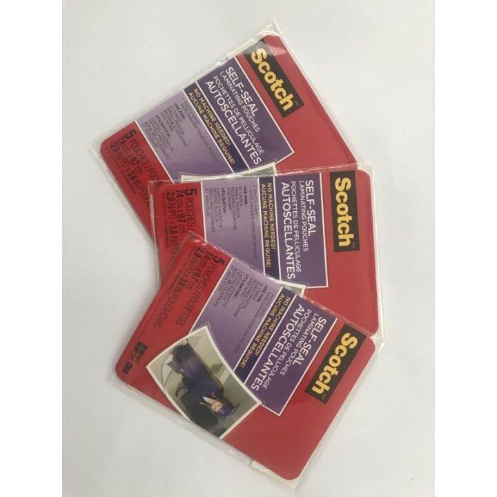 3M Scotch SelfSeal Laminating Pouches Lazada PH