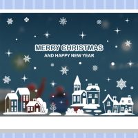 New Christmas Decoration Window Stickers Merry Christmas Mirror Sticker Happy New Year Xmas Window Glass Sticker New Year 2023