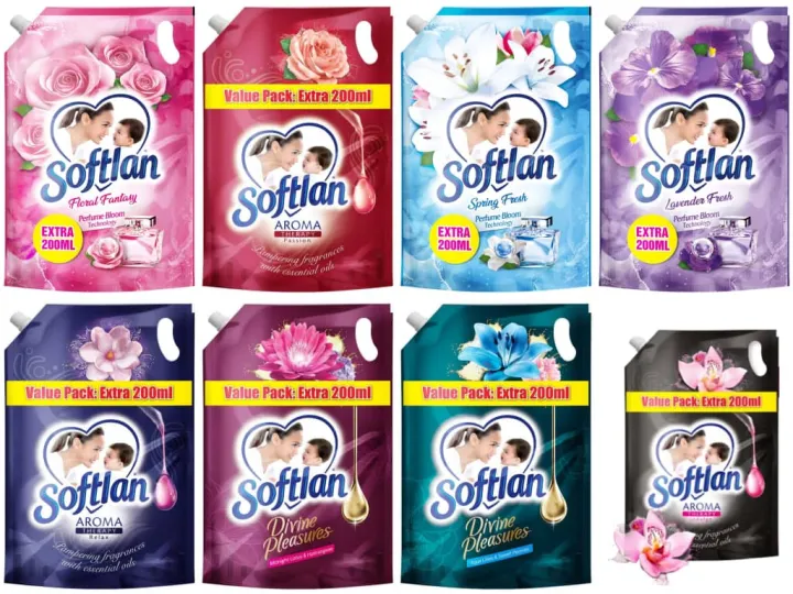Softlan Anti Wrinkles Fabric Softener Refill Pack [1.5L 1.6L ] Lazada