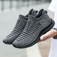 Mens Shoes Socks Trendy Breathable Running Shoes Lightweight Mesh Surface Summer plus Size Sneakers Size 46