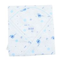 De bon  By Enfant ผ้าห่อตัว สีฟ้า ลายช้างน้อย แอนด์ เฟรนด์ 30X30 สำหรับเด็กแรกเกิด