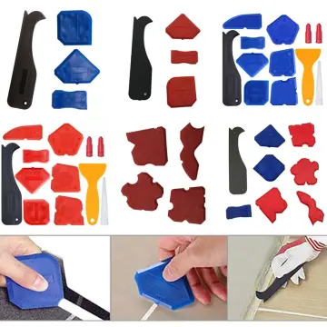 5pcs Silicone Sealant Tool Spreader Finish Kit Caulk Tile Grout Applicator