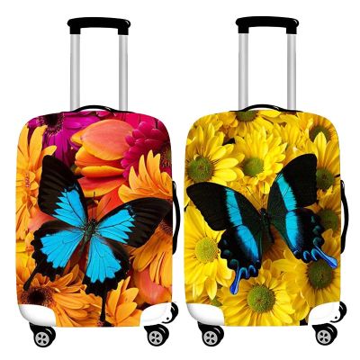 Butterfly Pattern elastic fabric Luggage Protective Covers for 18-32 Inches Luggage Cover Suitcase Case Travel Accessories HW458