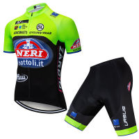 รูปแบบใหม่ Pro Team Fluo Green ชุดปั่นจักรยานชุดปั่นจักรยาน MTB Uniform Summer Cycling Jersey Men Bike Sport Wear Short Sleeves Set