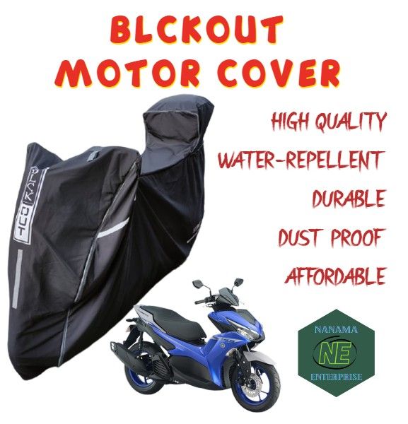 NE BLCKOUT MOTOR COVER FOR YAMAHA AEROX 155 (CONVERTIBLE WITH TOPBOX ...