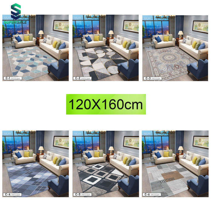 SuperSale 120X160cm Modern Print Carpet For Living Room Bedroom Large
